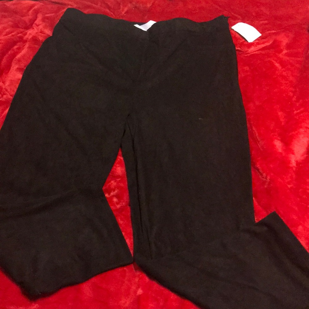 Black slacks with side zipper
